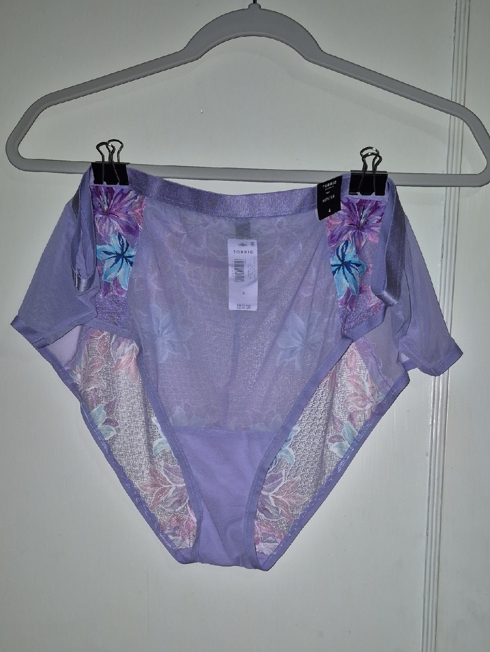 torrid Lilac Floral Lace High-Waist Brief
